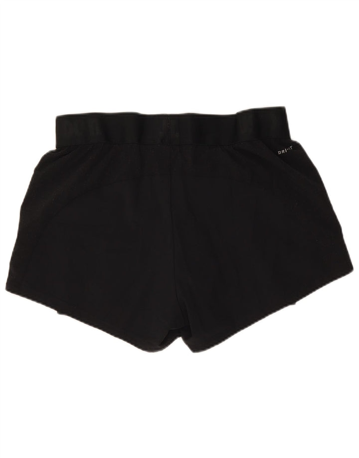 Nike Womens Dri Fit Sport Shorts UK 10 Small Black Polyester
