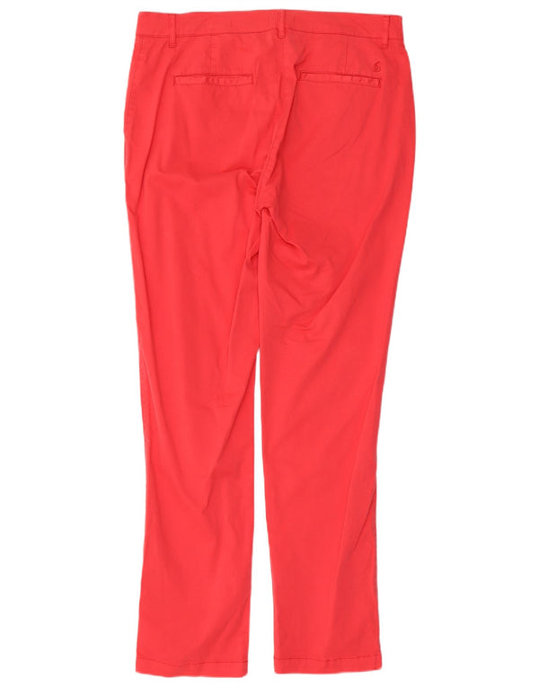 Joules Womens Slim Chino Trousers UK 14 Large W34 L31 Red Cotton