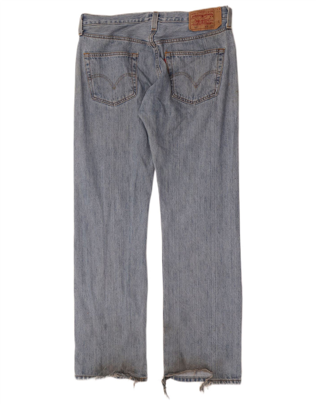Levi's Mens Straight Jeans W34 L32 Blue Cotton