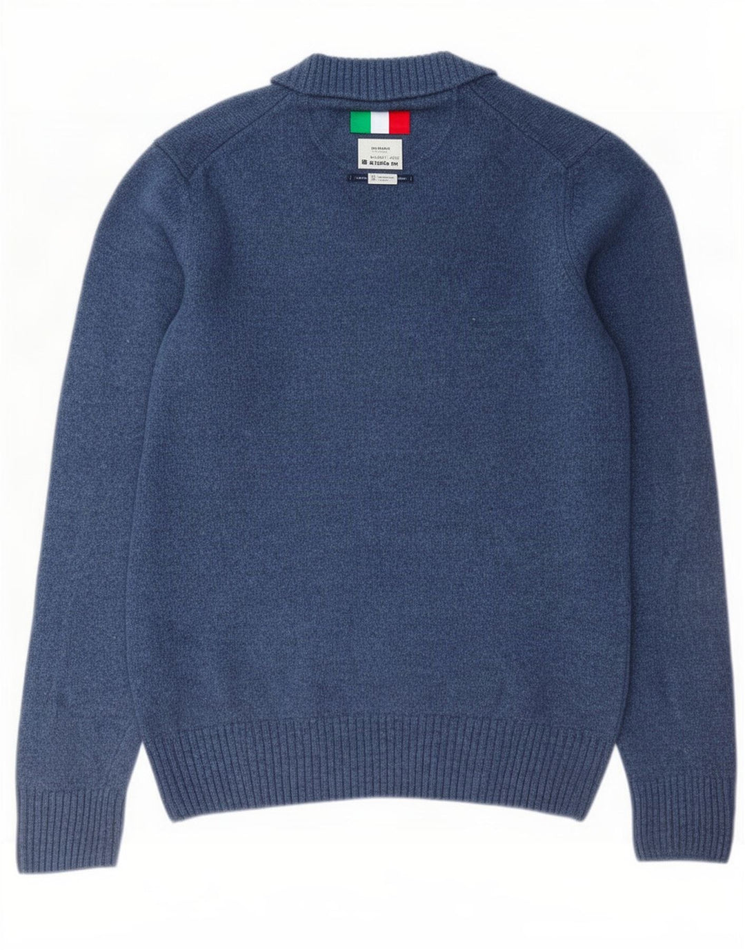 Marlboro Classics Mens V-Neck Jumper Sweater Large Blue Wool
