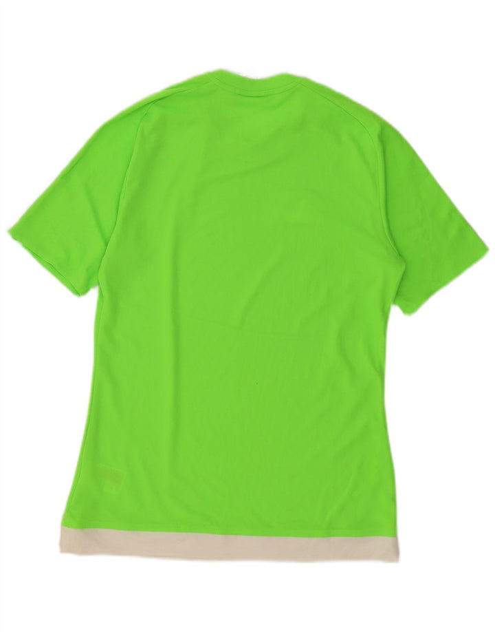 Adidas Mens Climalite T-Shirt Top Small Green Colourblock Polyester