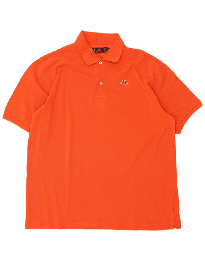 Kappa Mens Polo Shirt XL Orange Cotton