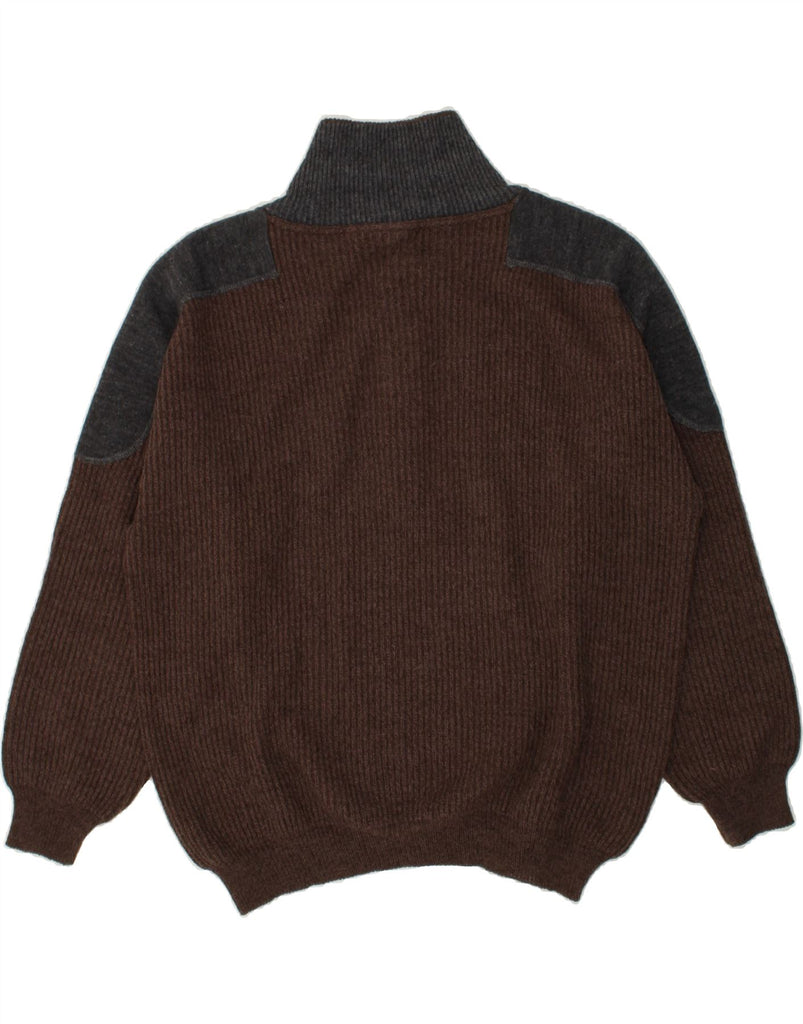 VINTAGE Mens Turtle Neck Jumper Sweater Medium Brown Wool | Vintage Vintage | Thrift | Second-Hand Vintage | Used Clothing | Messina Hembry 