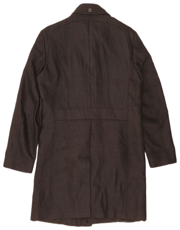 Zara Mens Trench Coat UK 38 Medium Black