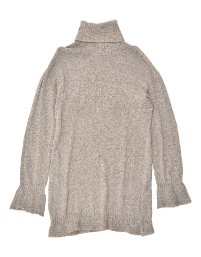 WOOLRICH Womens Roll Neck Jumper Dress UK 14 Medium Grey Acrylic | Vintage Woolrich | Thrift | Second-Hand Woolrich | Used Clothing | Messina Hembry 