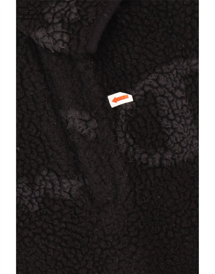 CHAMPION Mens Graphic Fleece Jumper Large Black Polyester