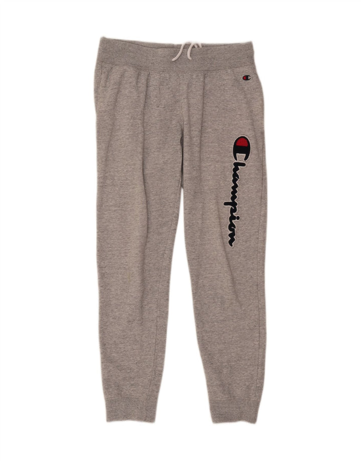 CHAMPION Mens Graphic Tracksuit Trousers Joggers Small  Grey Cotton Vintage Champion and Second-Hand Champion from Messina Hembry 