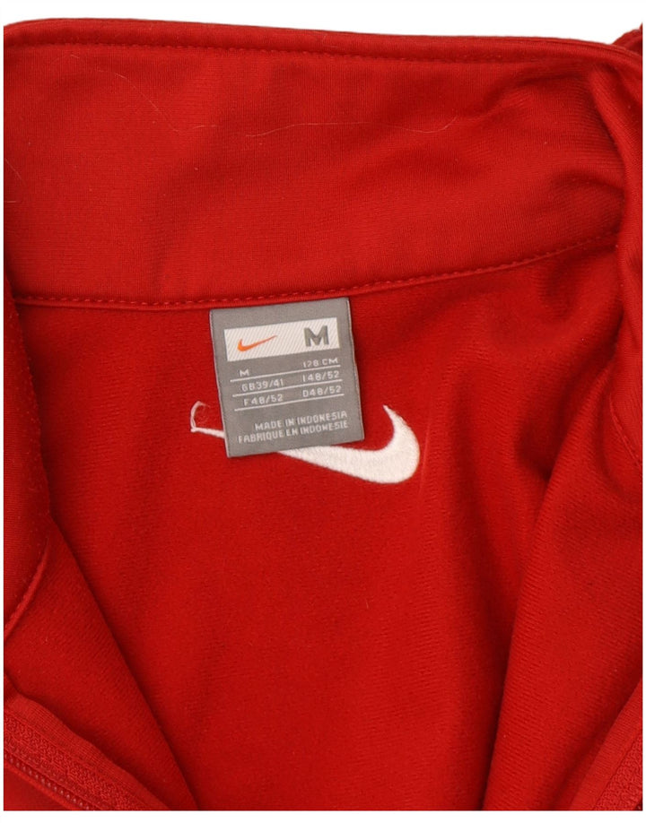 Nike Mens Tracksuit Top Jacket Medium Red Colourblock