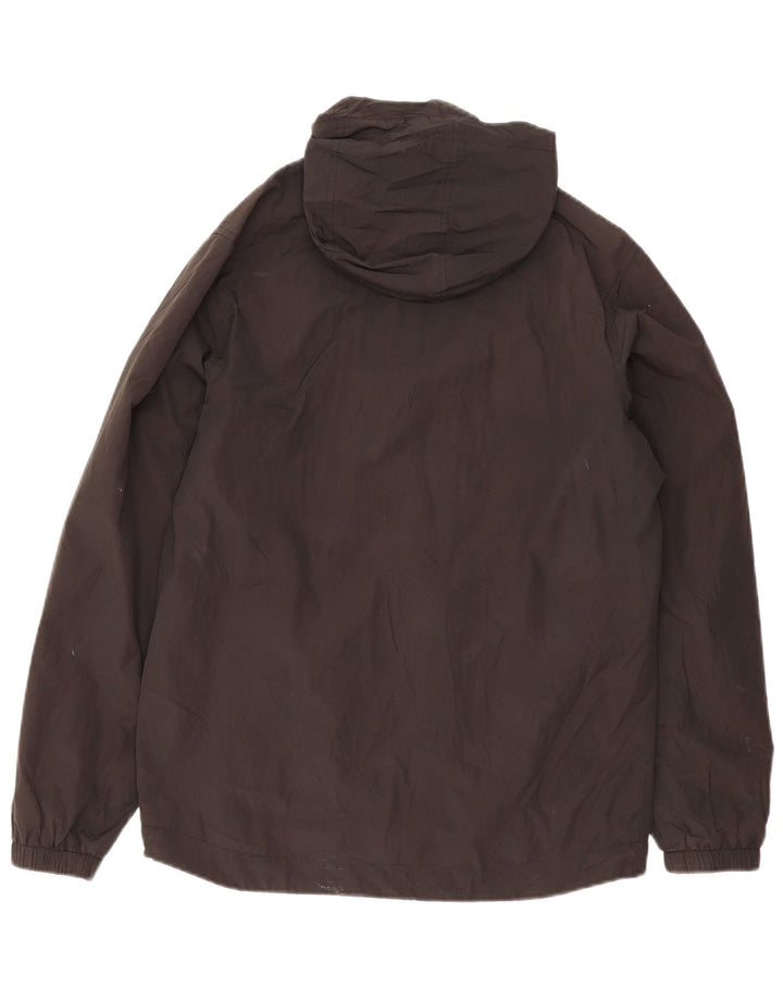 Lyle & Scott Mens Hooded Windbreaker Jacket UK 36 Small Grey Polyester