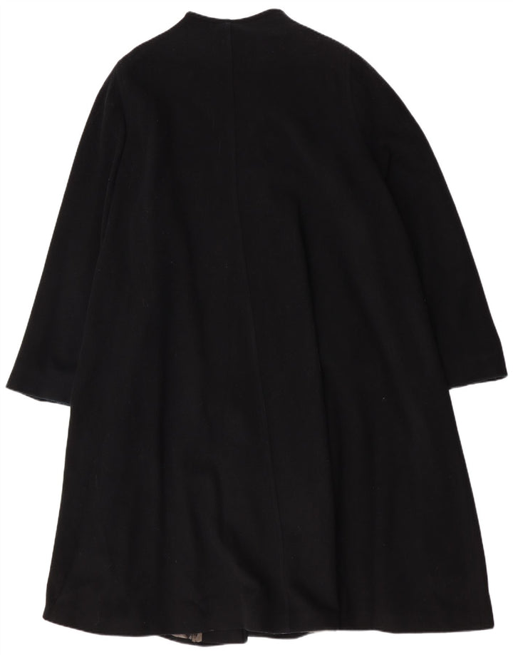 LADY H. Womens Oversized Overcoat IT 49 XL Black Lambswool