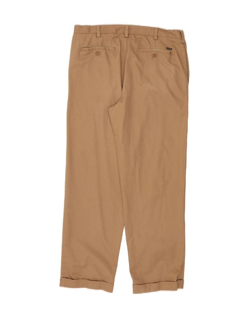 IZOD Mens Classic Fit Pegged Chino Trousers W38 L34 Beige Cotton Vintage Izod and Second-Hand Izod from Messina Hembry 