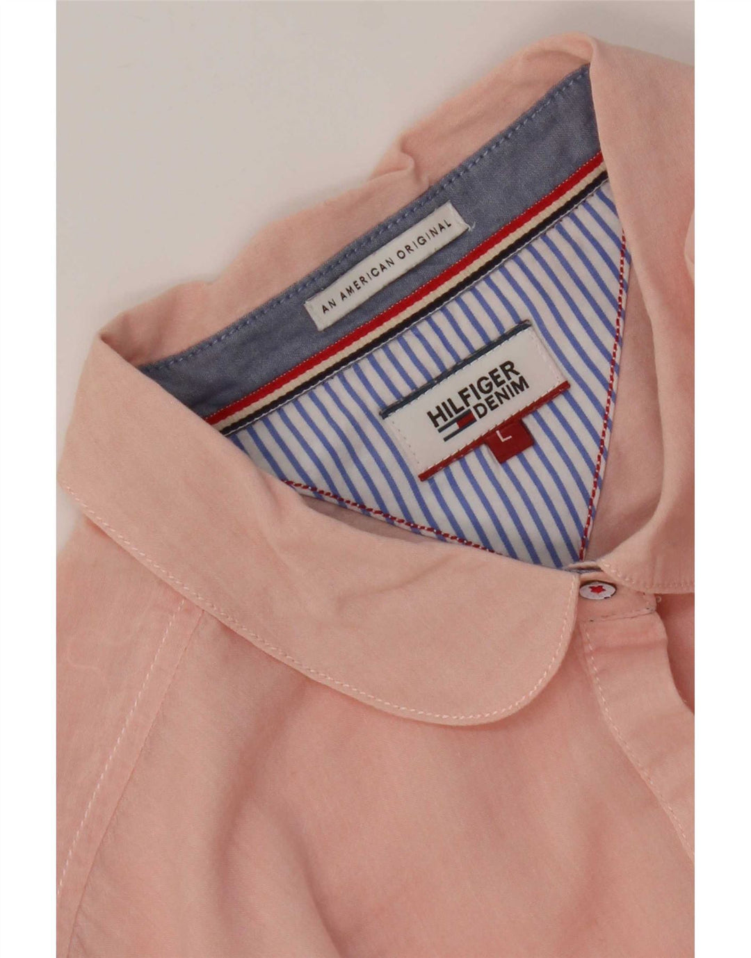 Tommy Hilfiger Womens Shirt UK 14 Large Pink