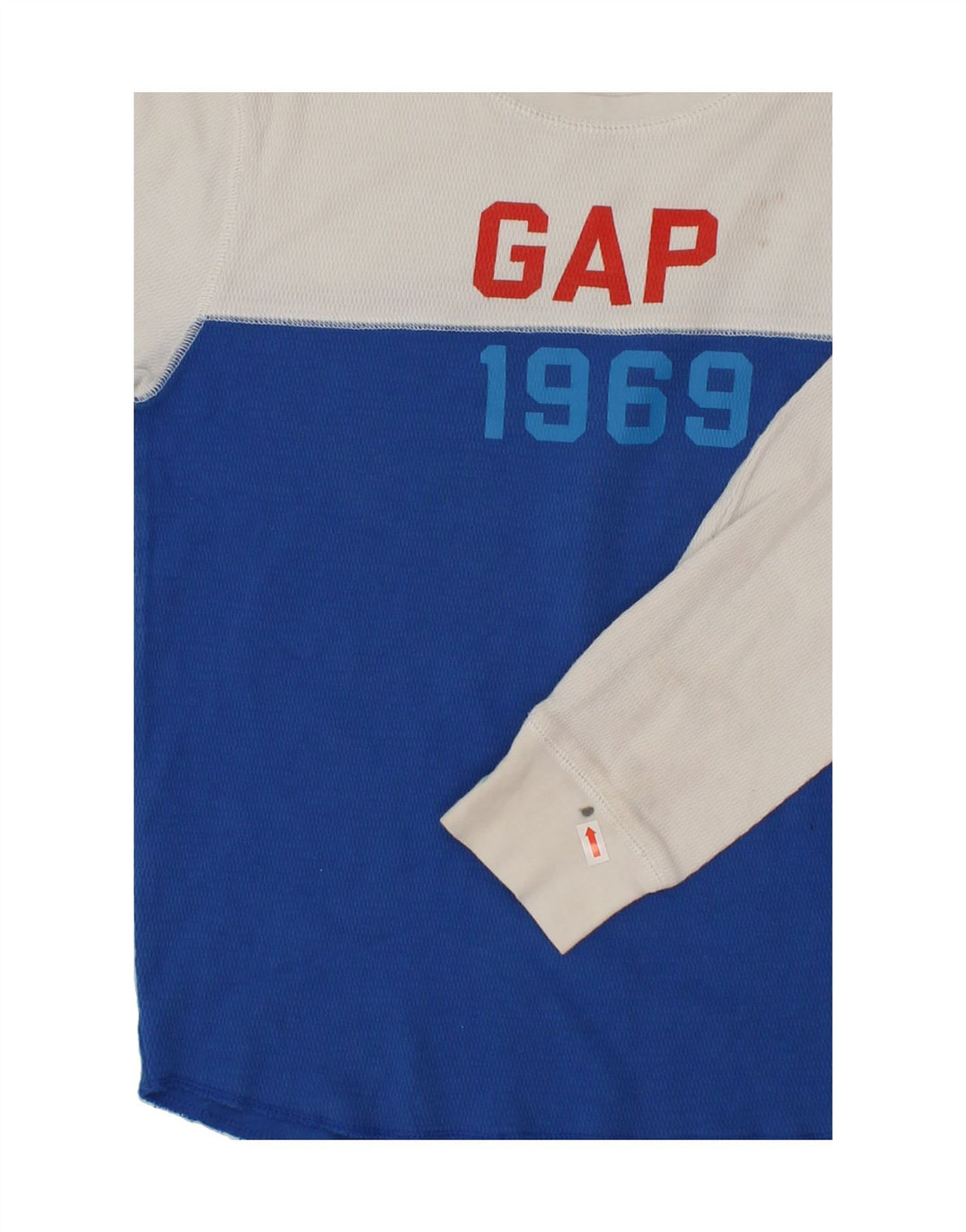 GAP Boys Graphic Top Long Sleeve 9-10 Years Large White Colourblock Cotton Vintage Gap and Second-Hand Gap from Messina Hembry 
