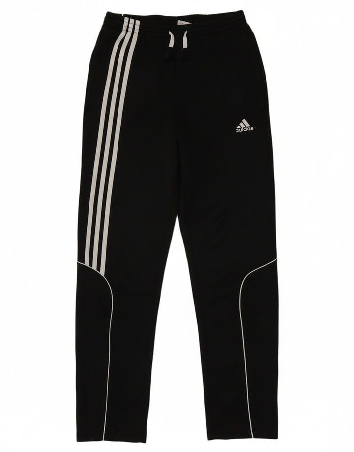 ADIDAS Boys Climalite Tracksuit Trousers 15-16 Years  Black Polyester