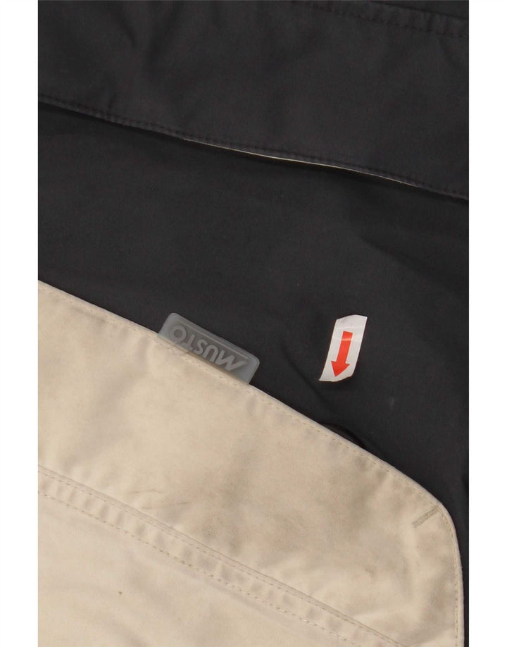 Musto Boys Hooded Waterproof Jacket 9-10 Years Black Colourblock