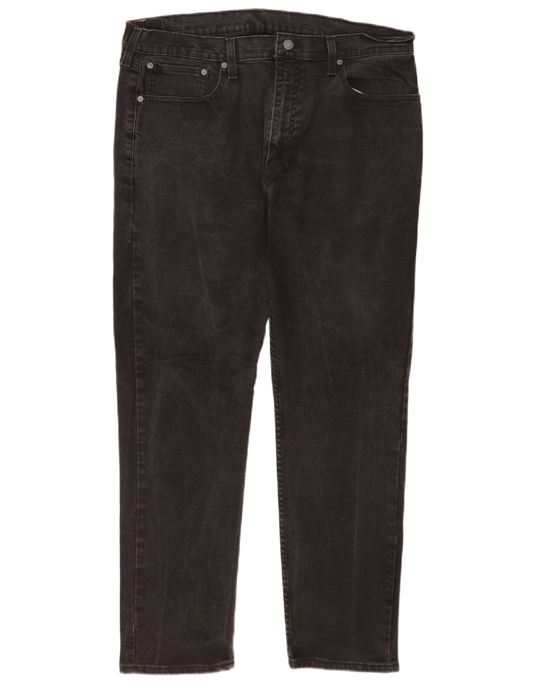 Levi's Mens 502 Tapered Jeans W38 L32 Black Cotton
