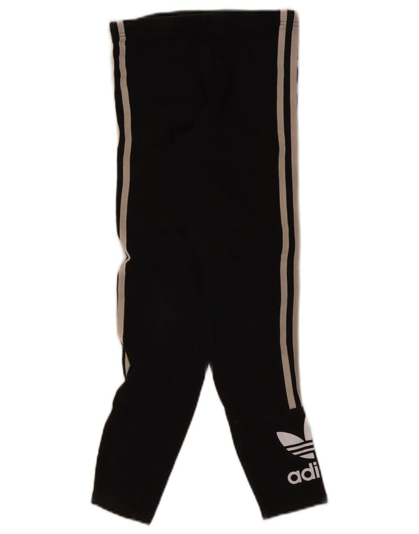 Adidas Girls Graphic Leggings 10-11 Years Black Cotton