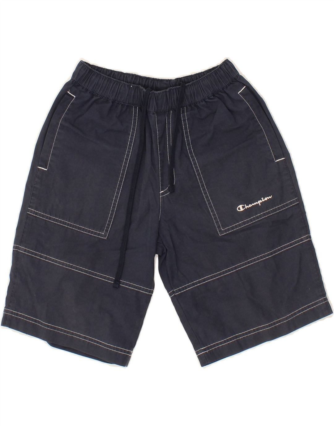 CHAMPION Boys Sport Shorts 7-8 Years Small Navy Blue Cotton Vintage Champion and Second-Hand Champion from Messina Hembry 