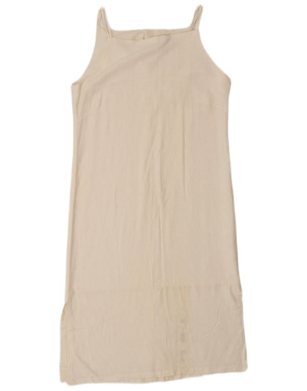 Vintage Womens Sundress UK 18 XL Off White Cotton