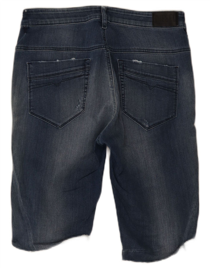 Diesel Womens Distressed Denim Shorts W27 Small Blue Cotton