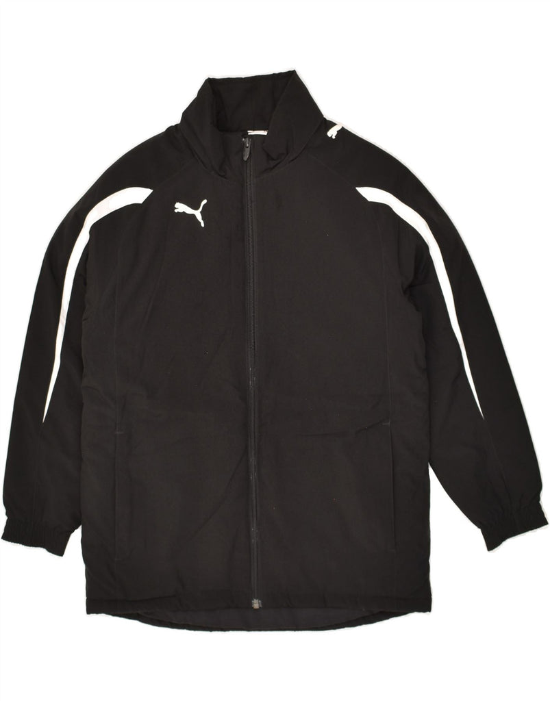 PUMA Boys Tracksuit Top Jacket 9-10 Years Medium Black | Vintage Puma | Thrift | Second-Hand Puma | Used Clothing | Messina Hembry 