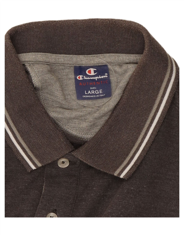 Champion Mens Polo Shirt Large Grey