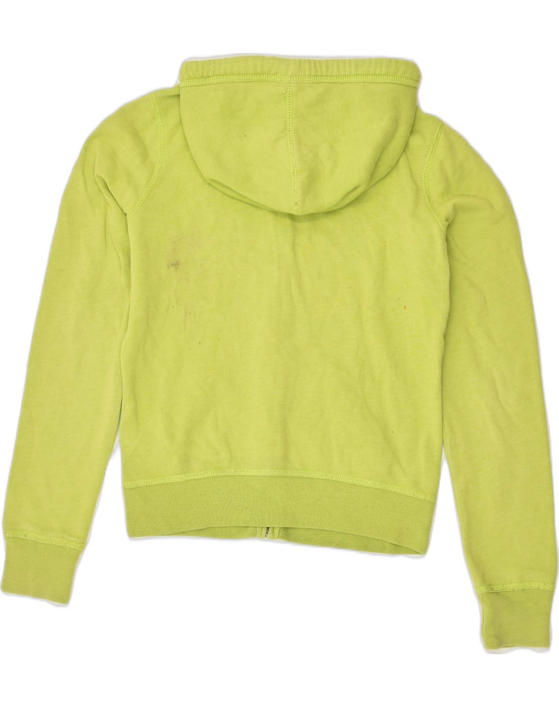 HOLLISTER Womens Zip Hoodie Sweater UK 10 Small Green Cotton | Vintage Hollister | Thrift | Second-Hand Hollister | Used Clothing | Messina Hembry 