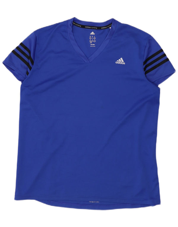 ADIDAS Womens Climalite T-Shirt Top UK 20/22 XL Blue Polyester