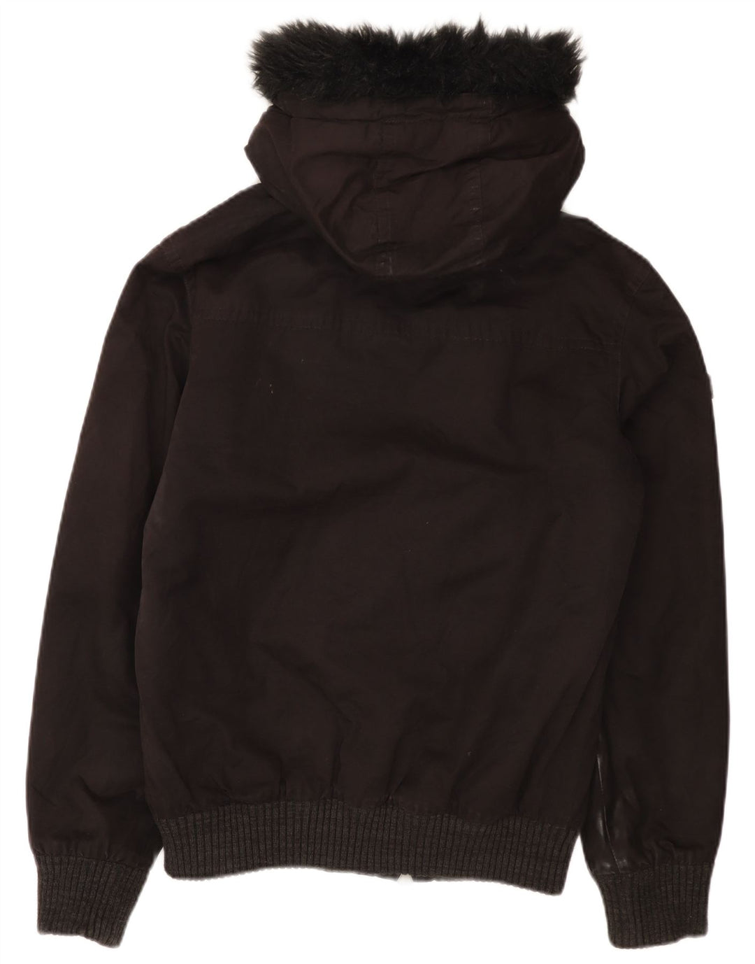 Superdry Mens Hooded Bomber Jacket UK 38 Medium Black