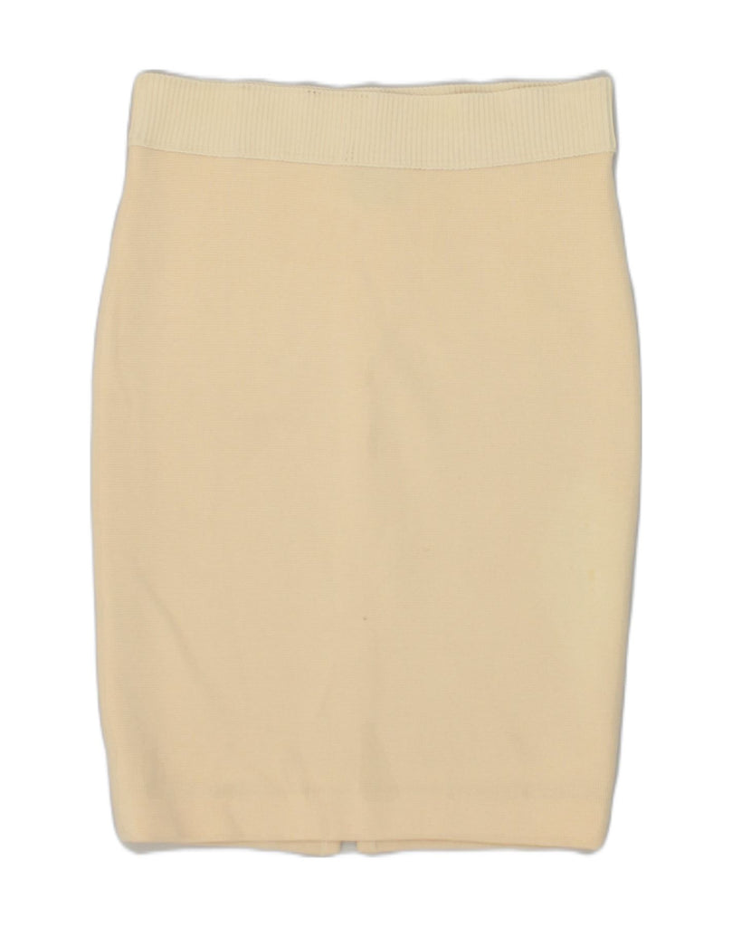 LUISA SPAGNOLI Womens Pencil Skirt EU 42 Large W38 Beige Wool | Vintage Luisa Spagnoli | Thrift | Second-Hand Luisa Spagnoli | Used Clothing | Messina Hembry 