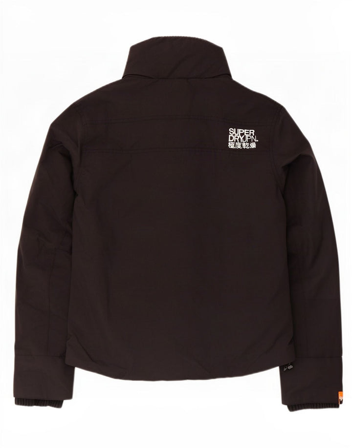 Superdry Womens Rain Jacket UK 18 XL Black Nylon