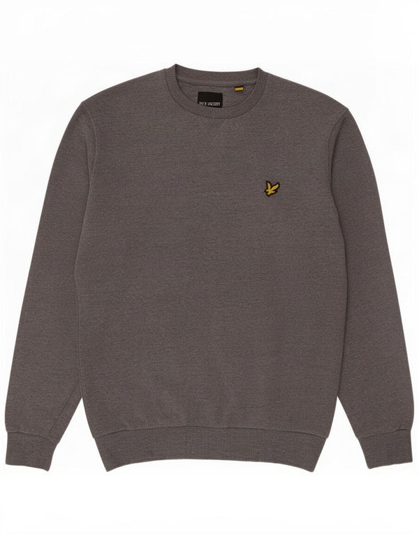 Lyle & Scott Mens Sweatshirt Jumper Medium Grey Cotton