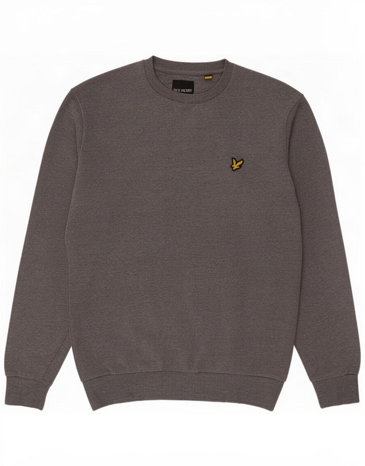 Lyle & Scott Mens Sweatshirt Jumper Medium Grey Cotton