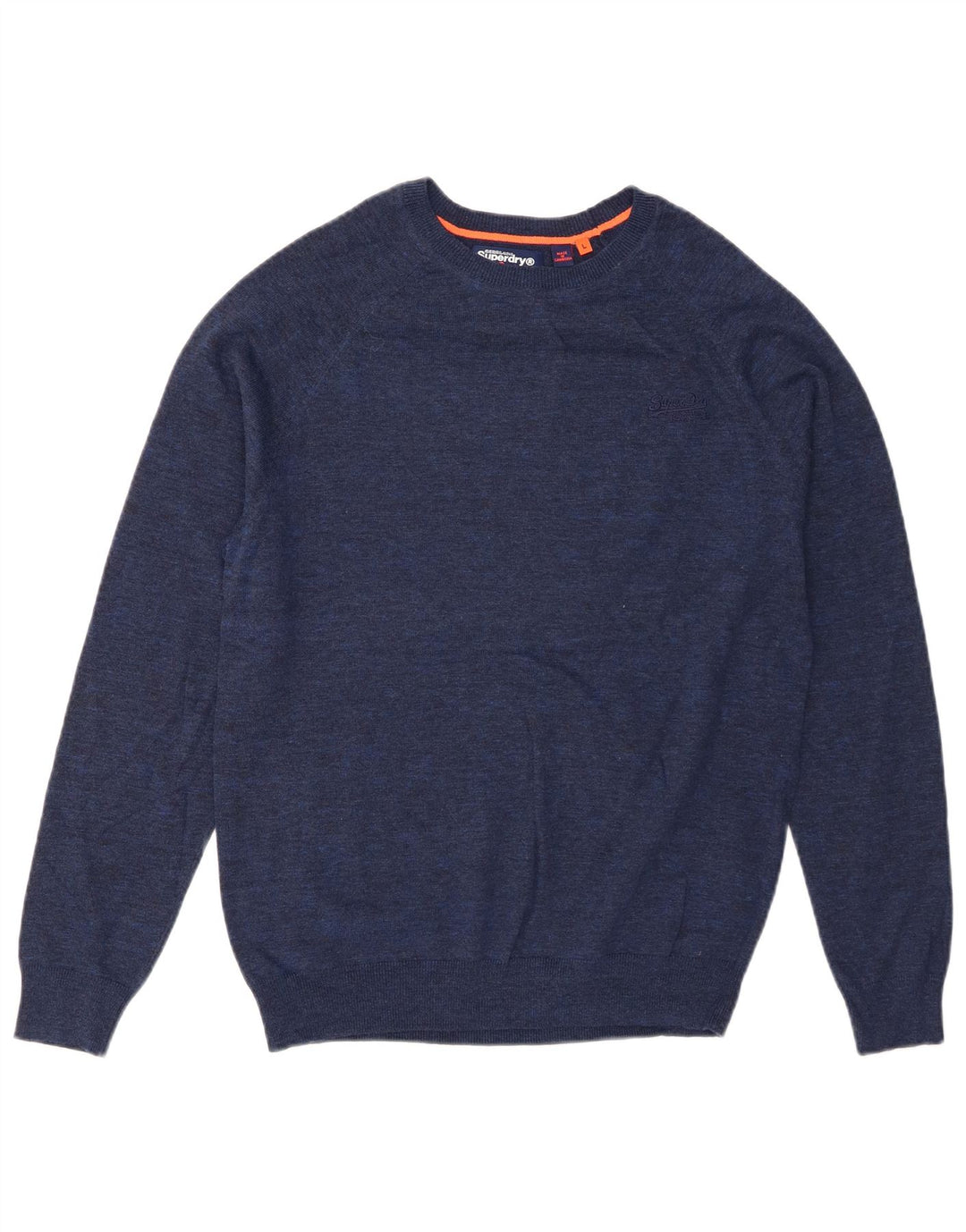 Superdry Mens Crew Neck Jumper Sweater Large Blue Cotton