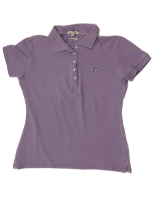 Geox Womens Regular Fit Polo Shirt UK 10 Small Purple