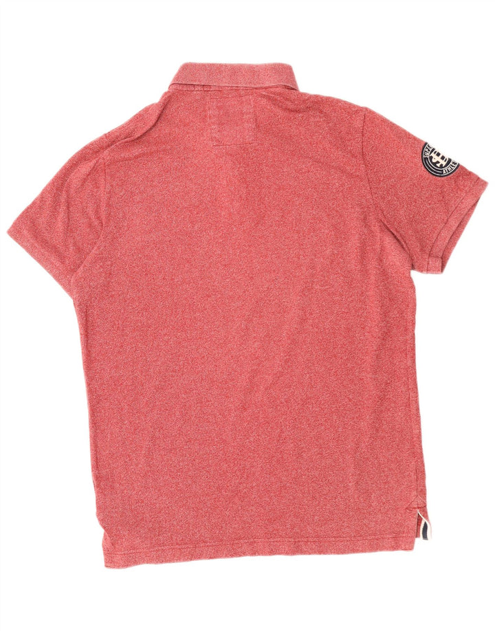SUPERDRY Mens Classic Fit Polo Shirt 2XL Red Cotton