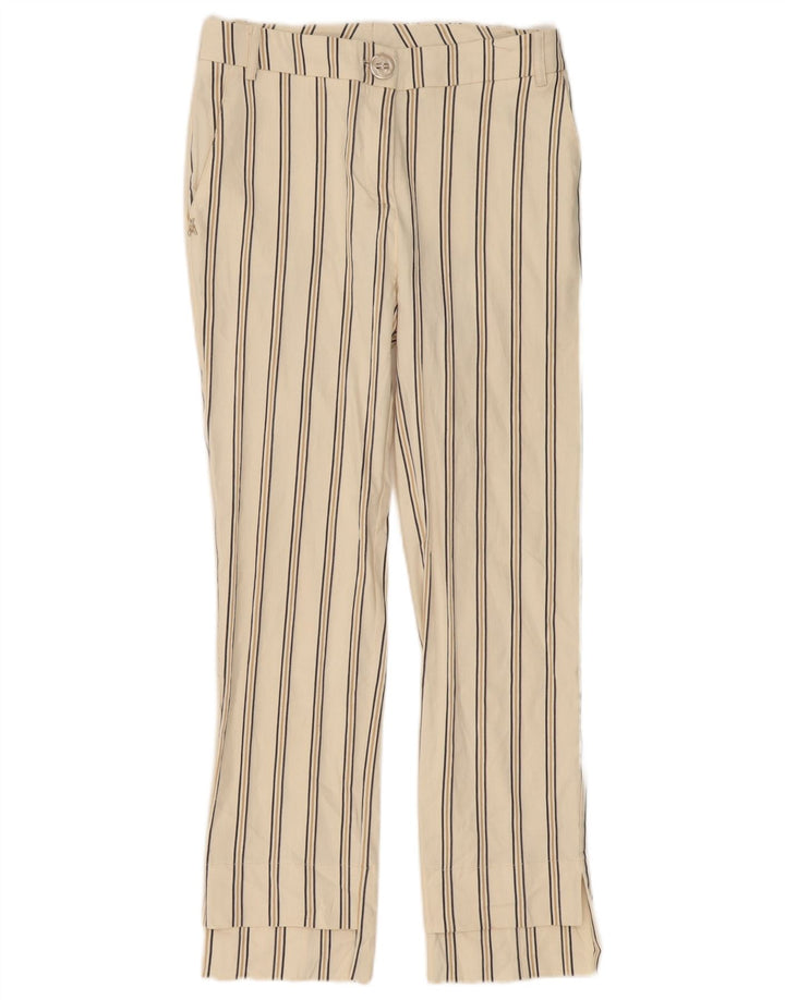 Patrizia Pepe Womens Chino Trousers IT 42 Medium W28 L27 Off White Linen