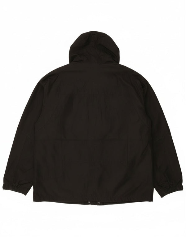 Calvin Klein Mens Hooded Windbreaker Jacket UK 40 Large Black Polyester