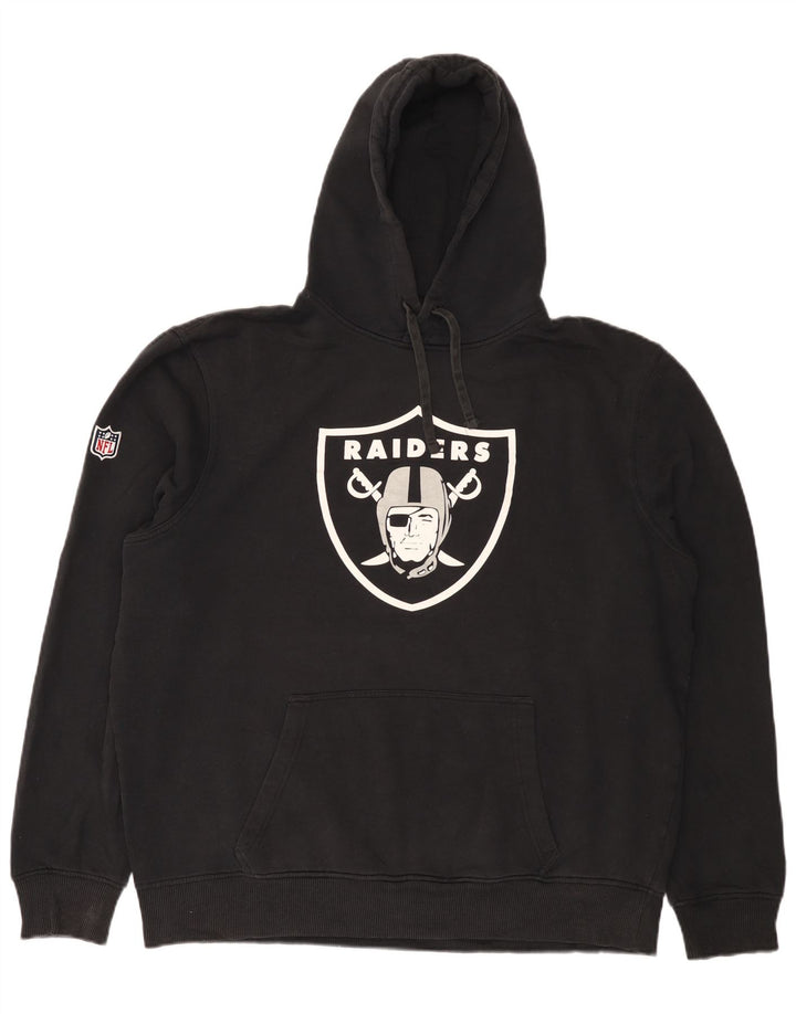 NFL Mens Raiders Graphic Hoodie Jumper 2XL Black