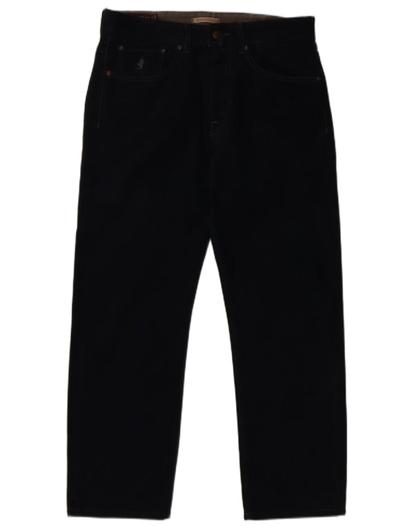 MARLBORO CLASSICS Mens Regular Fit Casual Trousers W32 L28 Navy Blue