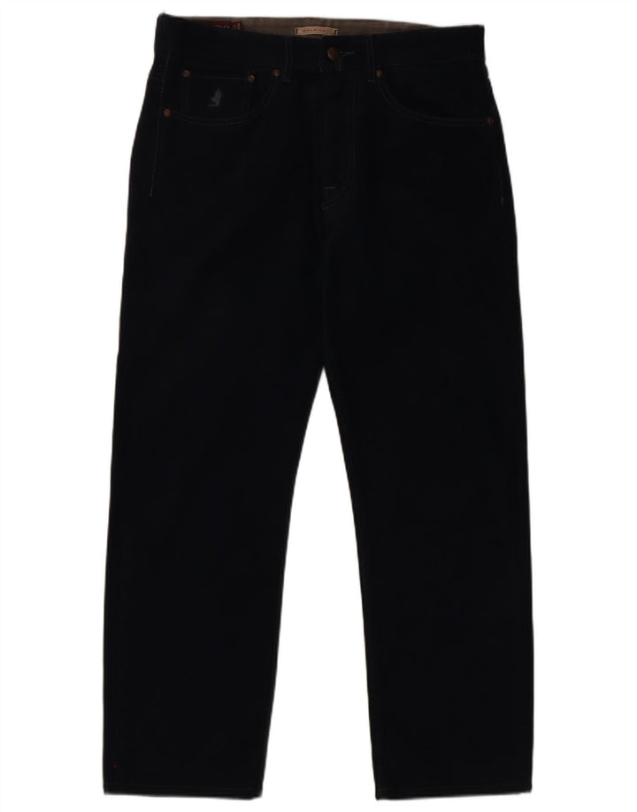 MARLBORO CLASSICS Mens Regular Fit Casual Trousers W32 L28 Navy Blue