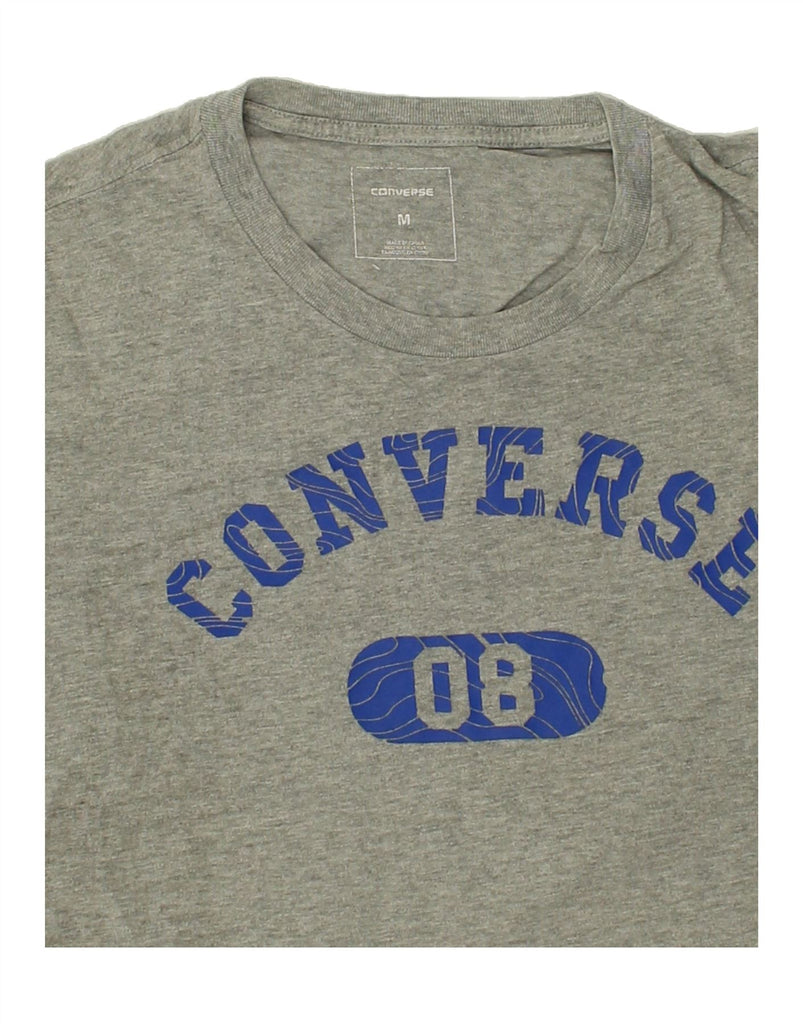 CONVERSE Mens Graphic T-Shirt Top Medium Grey Cotton | Vintage Converse | Thrift | Second-Hand Converse | Used Clothing | Messina Hembry 