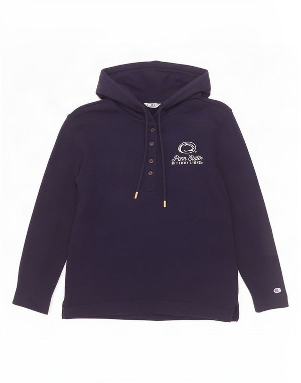 Champion Womens Nittany Lions Graphic Hoodie Jumper UK 10 Small Navy Blue