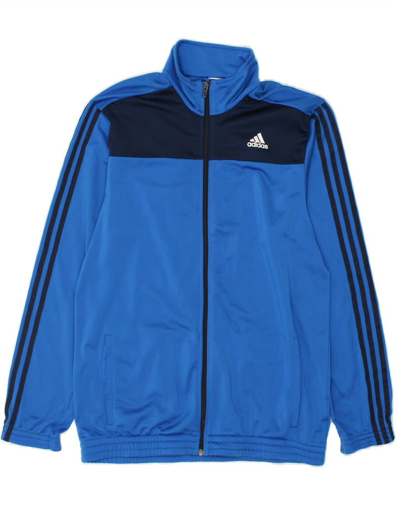 ADIDAS Mens Tracksuit Top Jacket UK 42/44 Large Blue Colourblock Polyester | Vintage Adidas | Thrift | Second-Hand Adidas | Used Clothing | Messina Hembry 