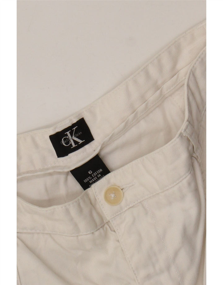 Calvin Klein Womens Chino Shorts US 6 Medium W28  Off White Cotton