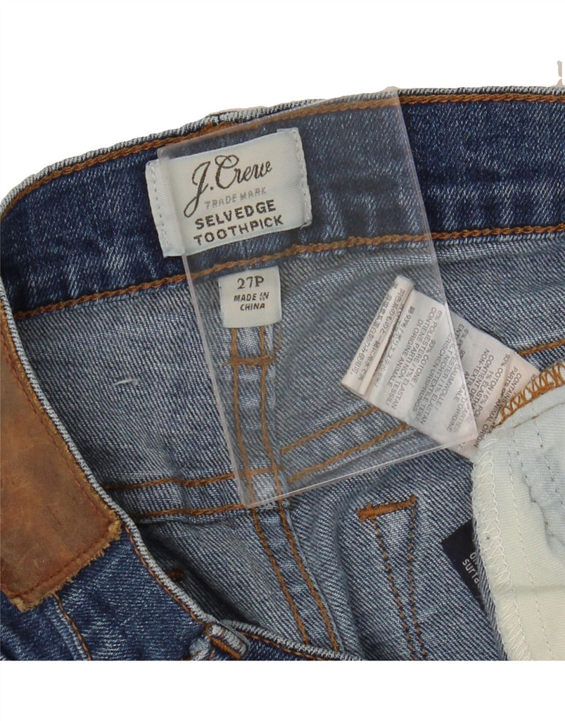 J. CREW Womens Toothpick Cropped Jeans W27 L24 Blue Cotton Vintage J. Crew and Second-Hand J. Crew from Messina Hembry 