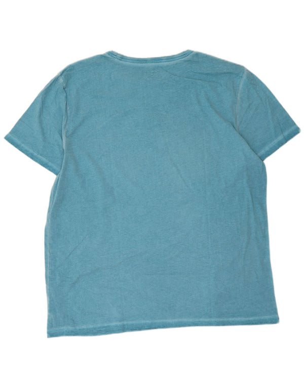 Maui and Sons Mens Graphic T-Shirt Top 2XL Blue Cotton