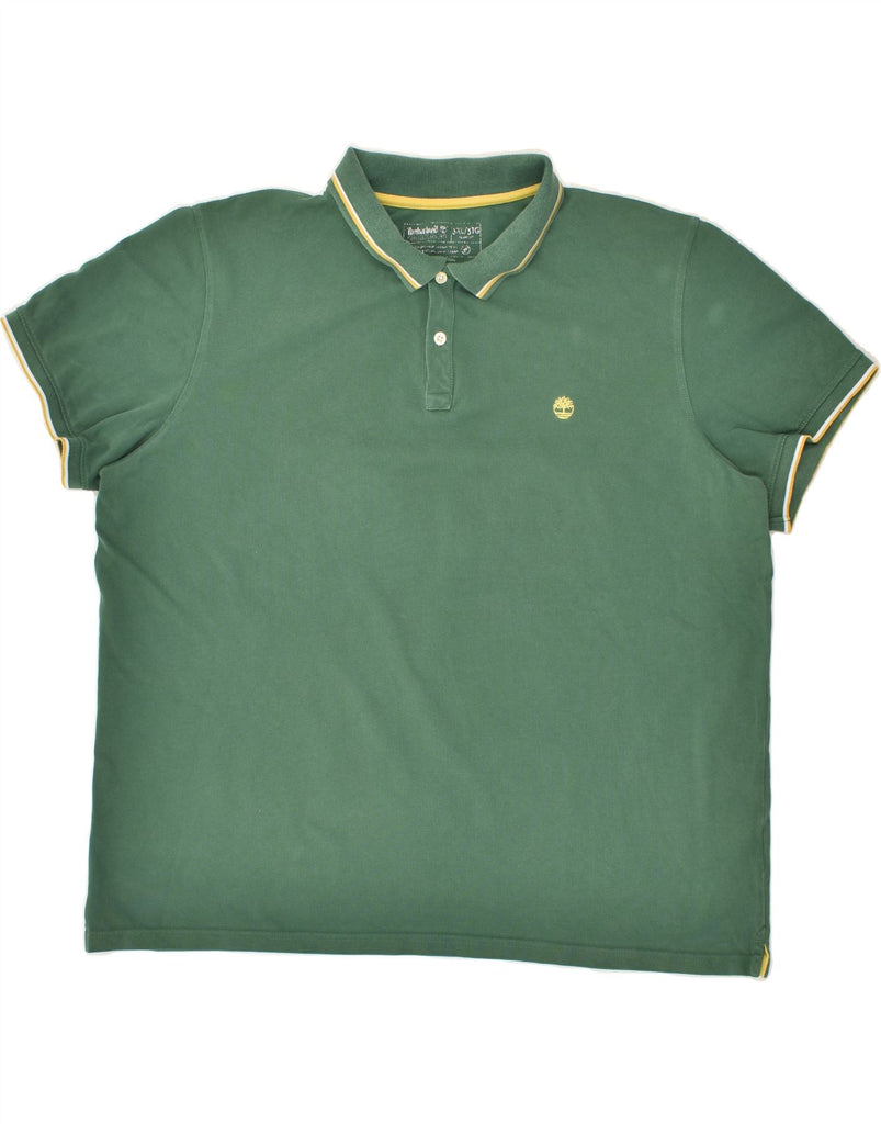 TIMBERLAND Mens Slim Fit Polo Shirt XL Green Cotton | Vintage Timberland | Thrift | Second-Hand Timberland | Used Clothing | Messina Hembry 