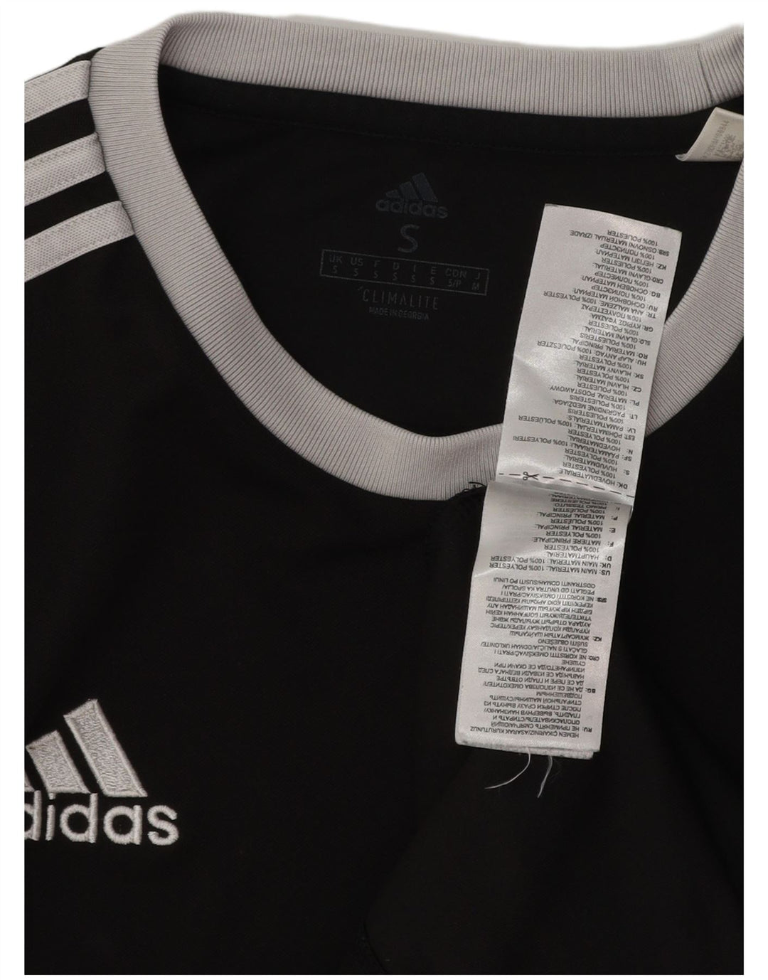 ADIDAS Mens Climalite T-Shirt Top Small Black Polyester