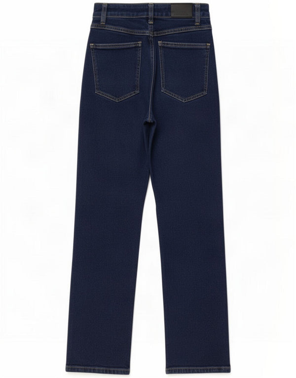 MINT VELVET Womens Straight Jeans UK 8 Small W26 L27 Navy Blue Cotton